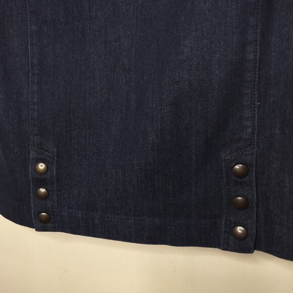 J. Jill Blue Denim Stretch Pencil Skirt 2 Missy - Picture 7 of 8
